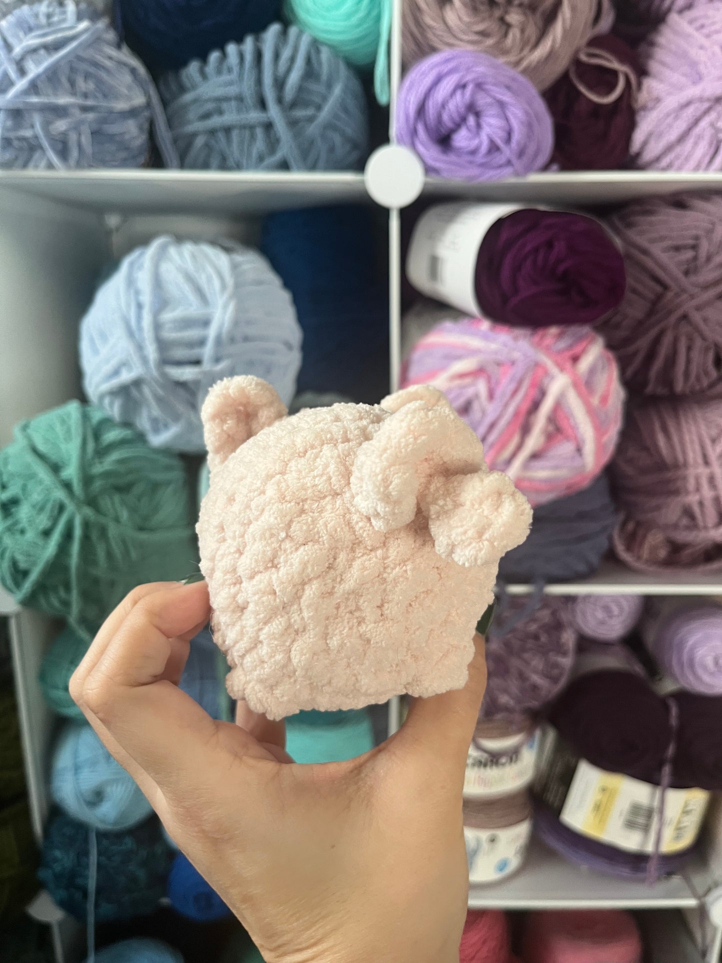 4.5" Crochet Pink Mini Pig Plushie - Handmade Amigurumi Piglet Gift for Animal Lovers, Baby Pig Stuffed Animal, Pig Lover Gift