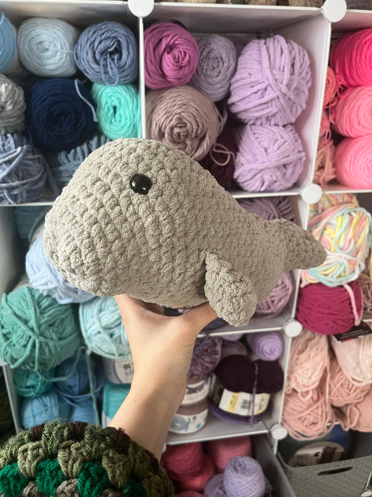 13" Adorable Crochet Manatee Plushie - Handmade Stuffed Animal, Perfect Gift for Manatee Lover, Cute Manatee Stuffed Animal, Sea Cow Plushie