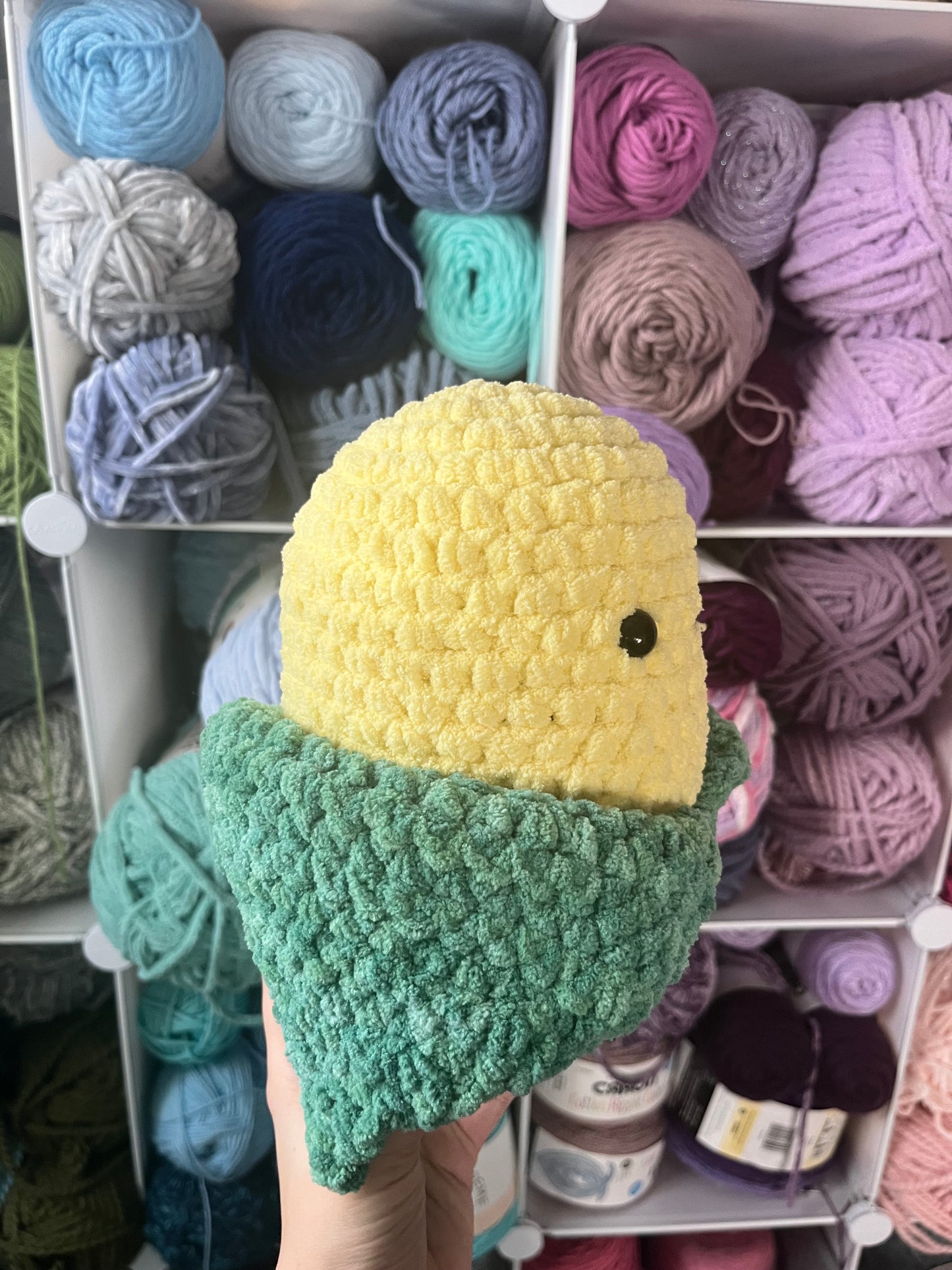 9" Crochet Corn on the Cob with Removable Husk Plushie - Adorable Handmade Play Food Toy, Corn Lovers Gift, Large Corn on the Cob Plush