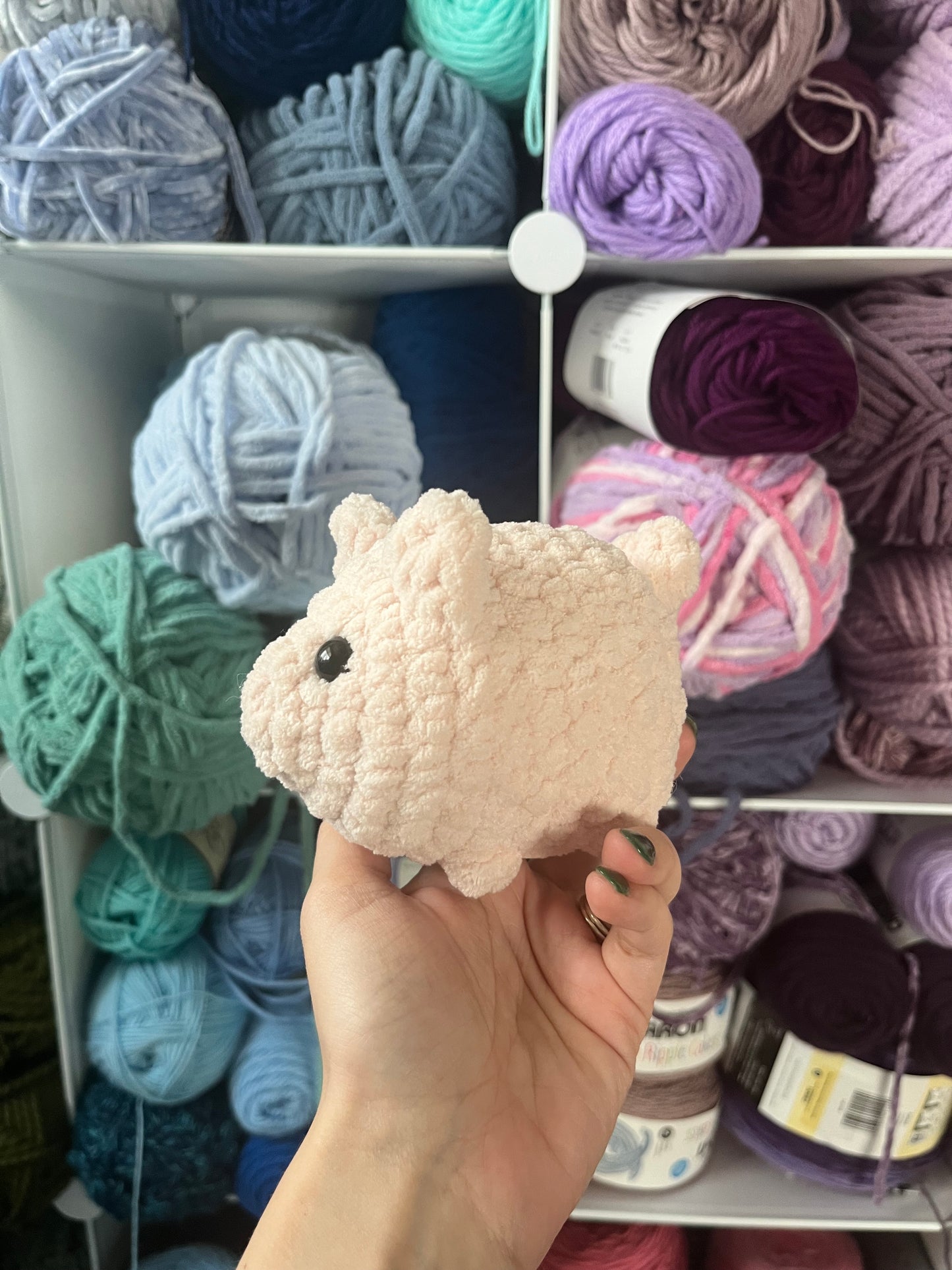 4.5" Crochet Pink Mini Pig Plushie - Handmade Amigurumi Piglet Gift for Animal Lovers, Baby Pig Stuffed Animal, Pig Lover Gift