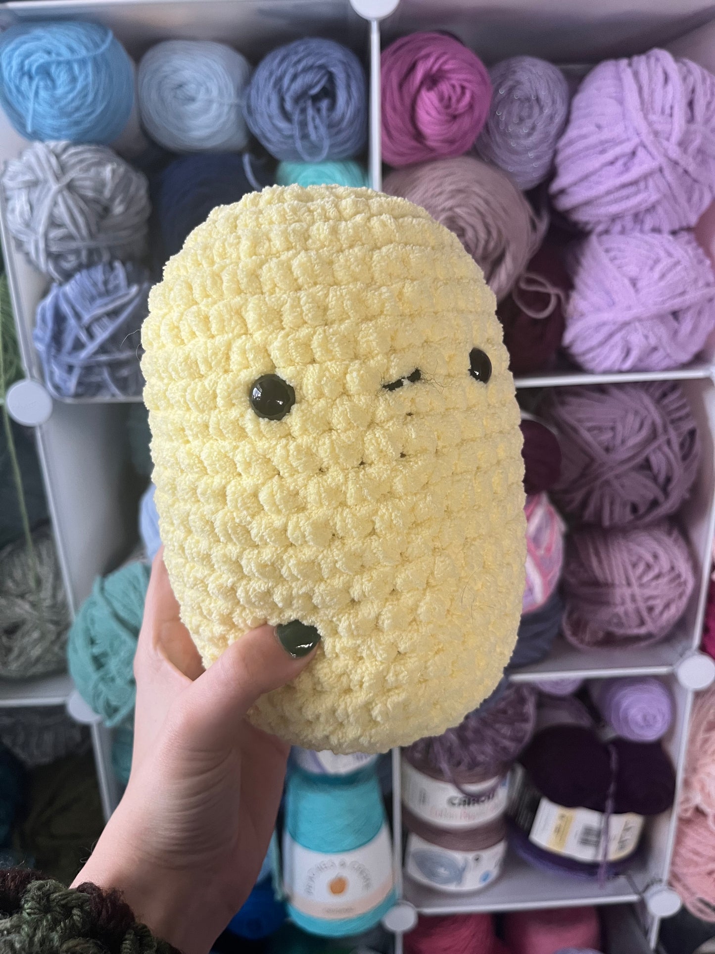 9" Crochet Corn on the Cob with Removable Husk Plushie - Adorable Handmade Play Food Toy, Corn Lovers Gift, Large Corn on the Cob Plush