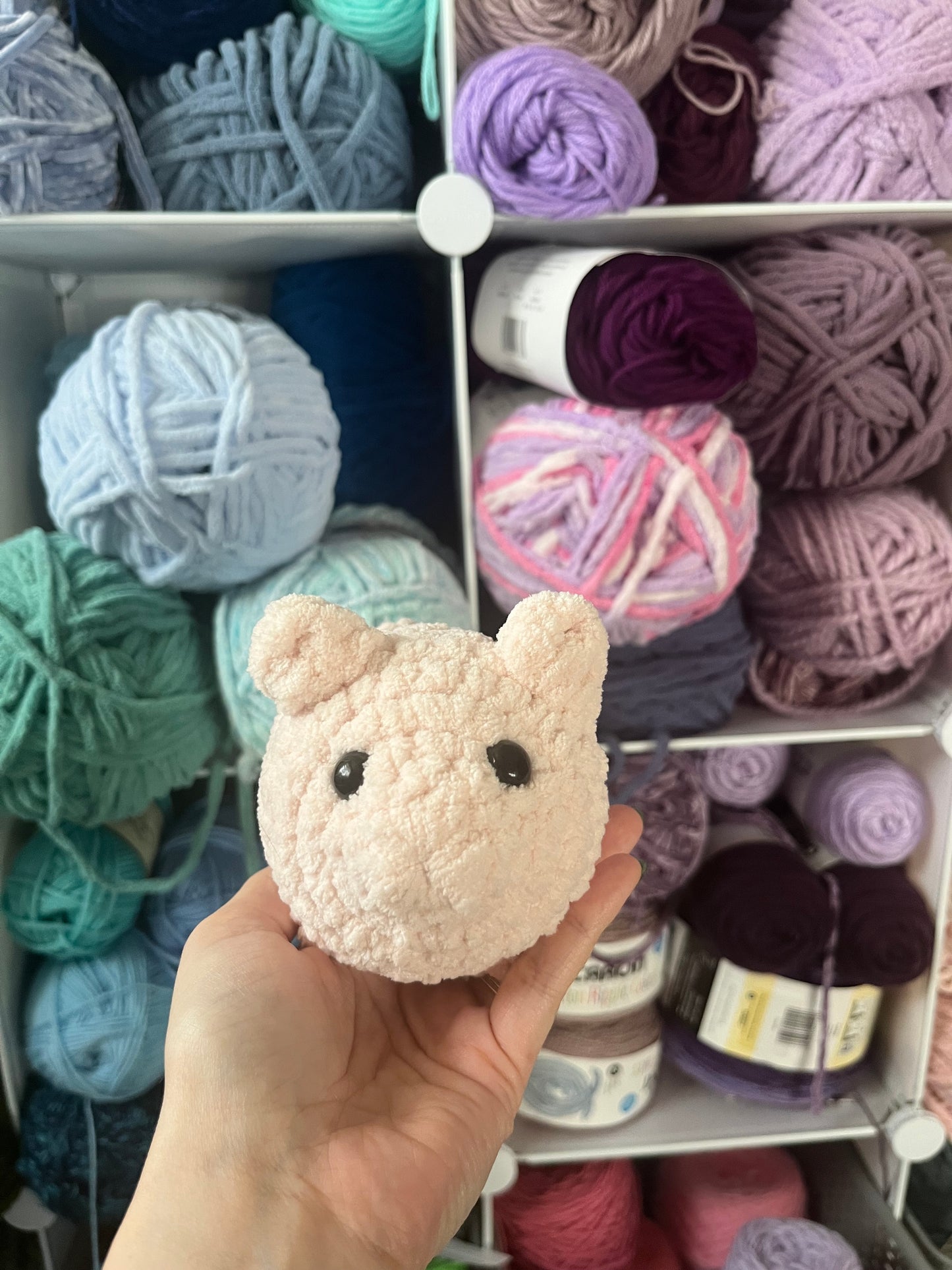 4.5" Crochet Pink Mini Pig Plushie - Handmade Amigurumi Piglet Gift for Animal Lovers, Baby Pig Stuffed Animal, Pig Lover Gift